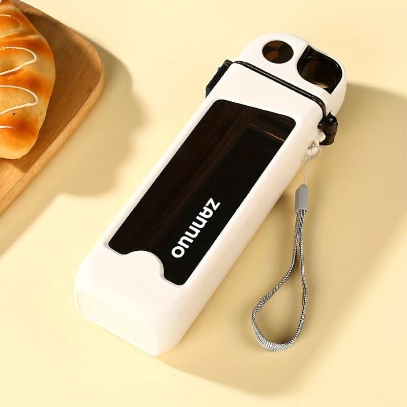 12oz Leakproof Square Water Bottle with Straw