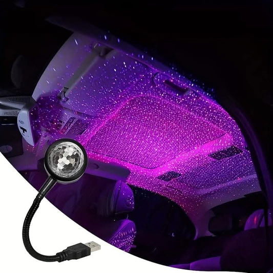 LED Car Atmosphere Lamp – USB Magic Ball Roof Light for Car Interior