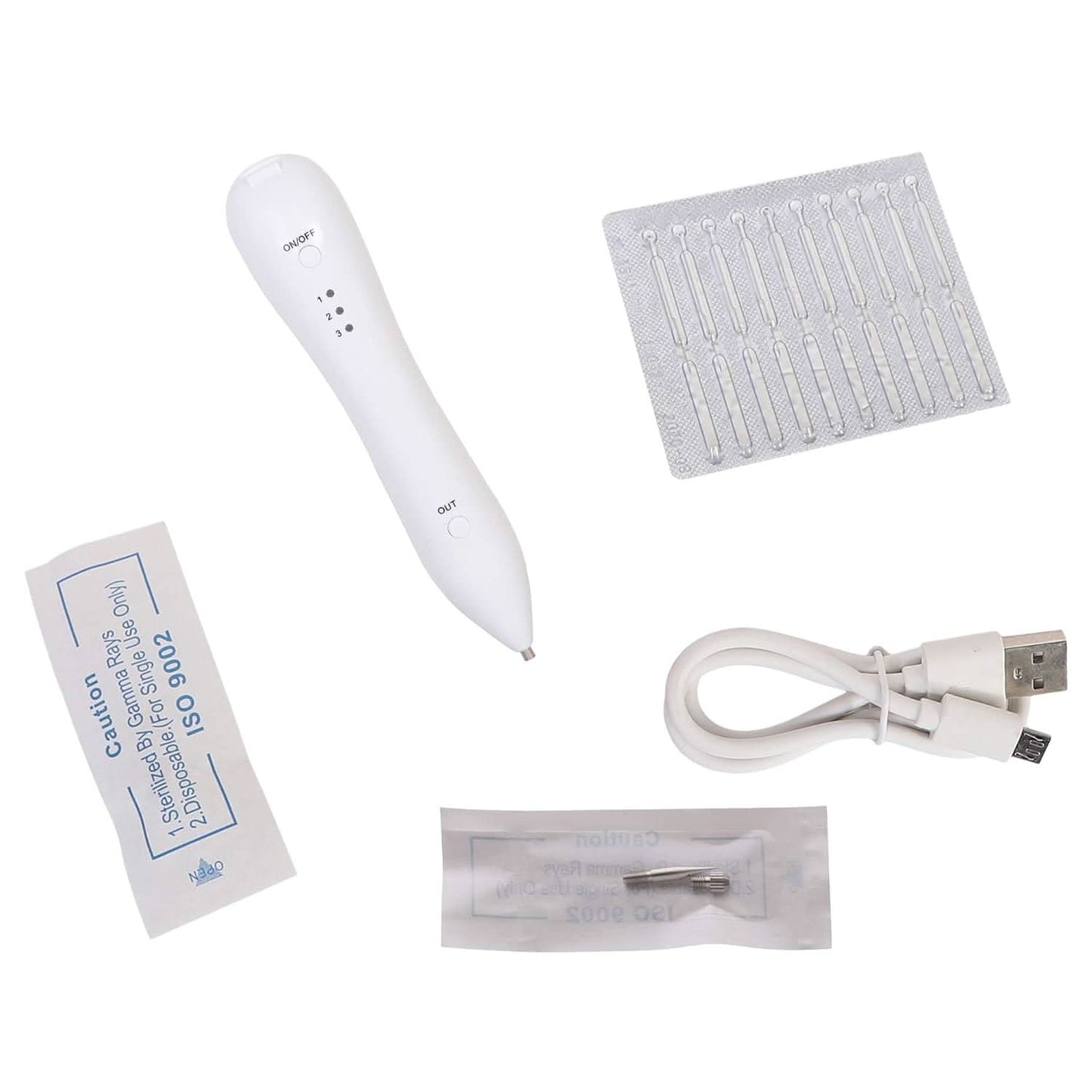 Designeez® Electric Freckle Skin Mole Dark Spot Remover Pen Skin Tag Remover Dark Spot Wart Speckle Tattoo Removal Pen Multi-Speed Adjustable