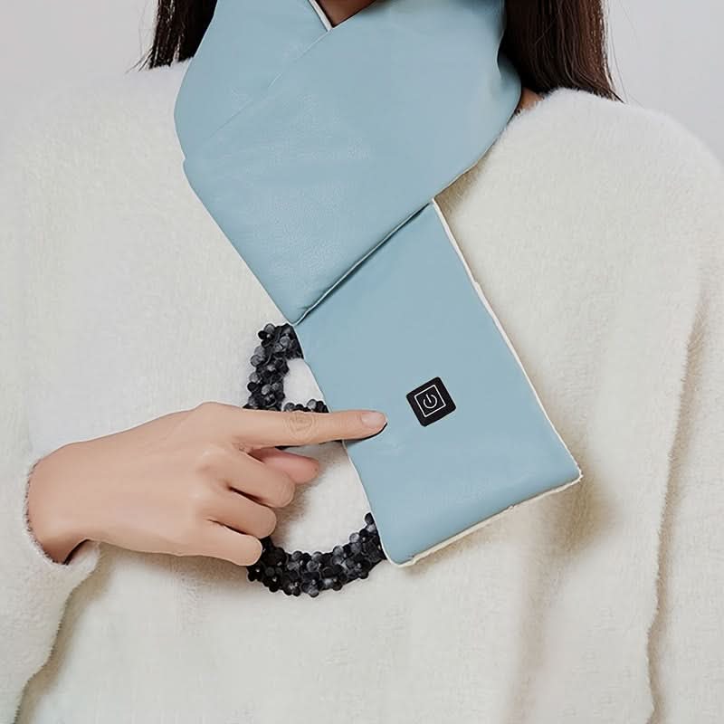 USB Heated Cotton Blend Scarf for Winter