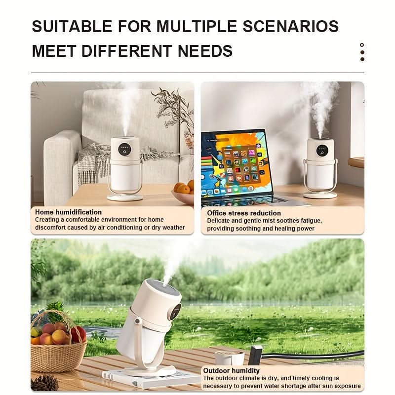 USB Portable Humidifier with Aromatherapy & Night Light – For Car & Home