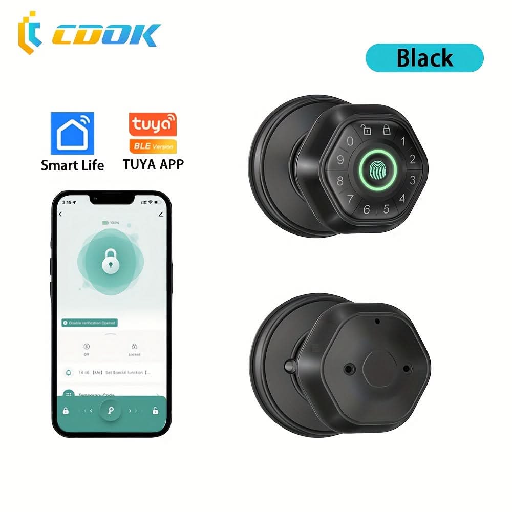 Smart Door Lock with Key, App, Password Access
