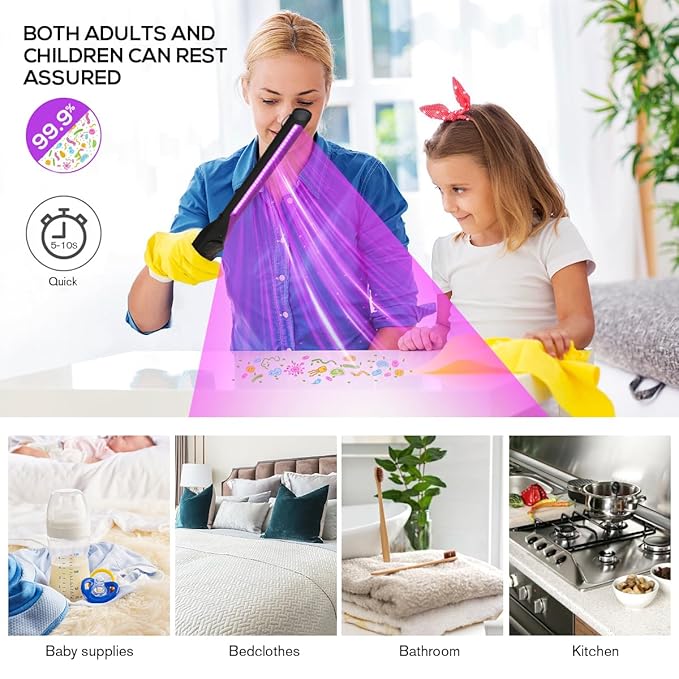 UV Sanitizer Wand – Portable LED UVC Disinfection Stick for Pet Areas & Household Cleaning