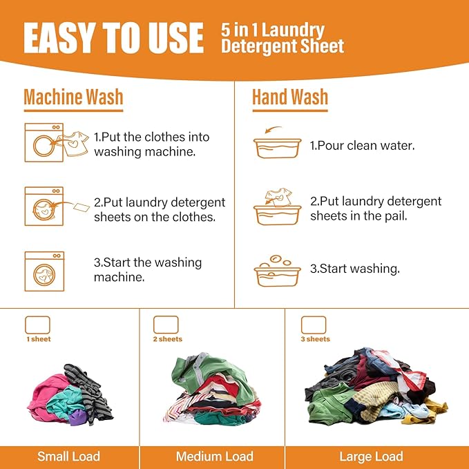 Ultra-Concentrated Laundry Detergent Tablets – Deep Cleaning, Long-Lasting Citrus Fragrance & Powerful Stain Removal