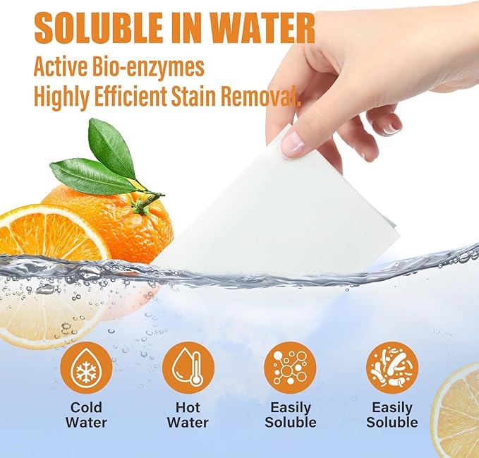 Ultra-Concentrated Laundry Detergent Tablets – Deep Cleaning, Long-Lasting Citrus Fragrance & Powerful Stain Removal