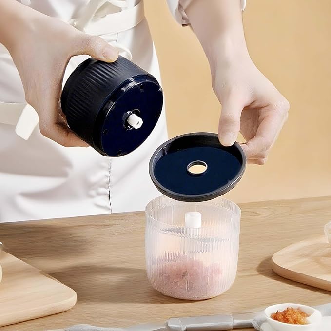 Rechargeable Electric Garlic Chopper – Mini USB Food Processor for Garlic, Vegetables & Meal Prep