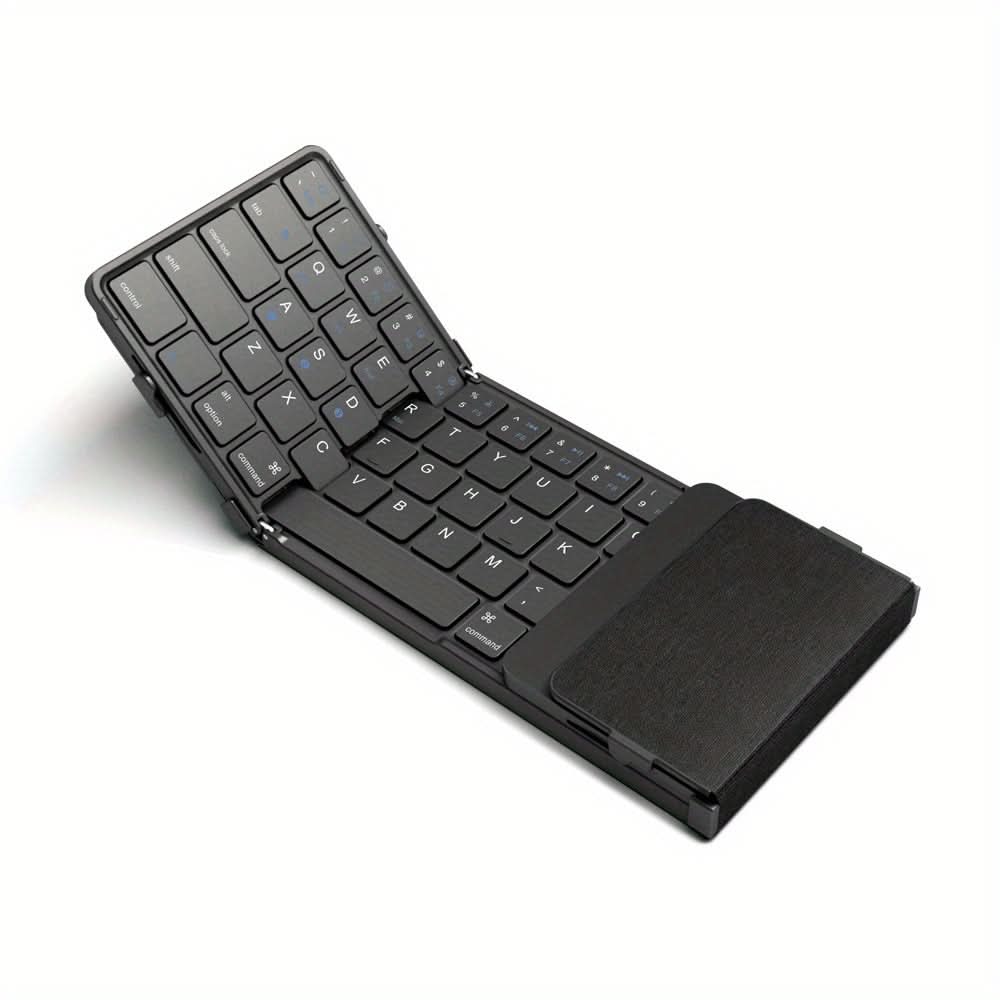 Tri-Fold Ultra Slim Wireless Bluetooth Keyboard with Touchpad –  Type-C Charging