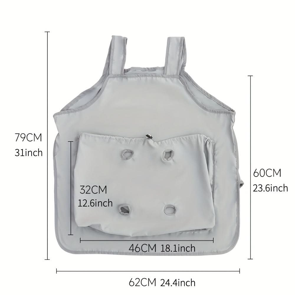 Breathable Cat Carrier Apron with 4 Holes