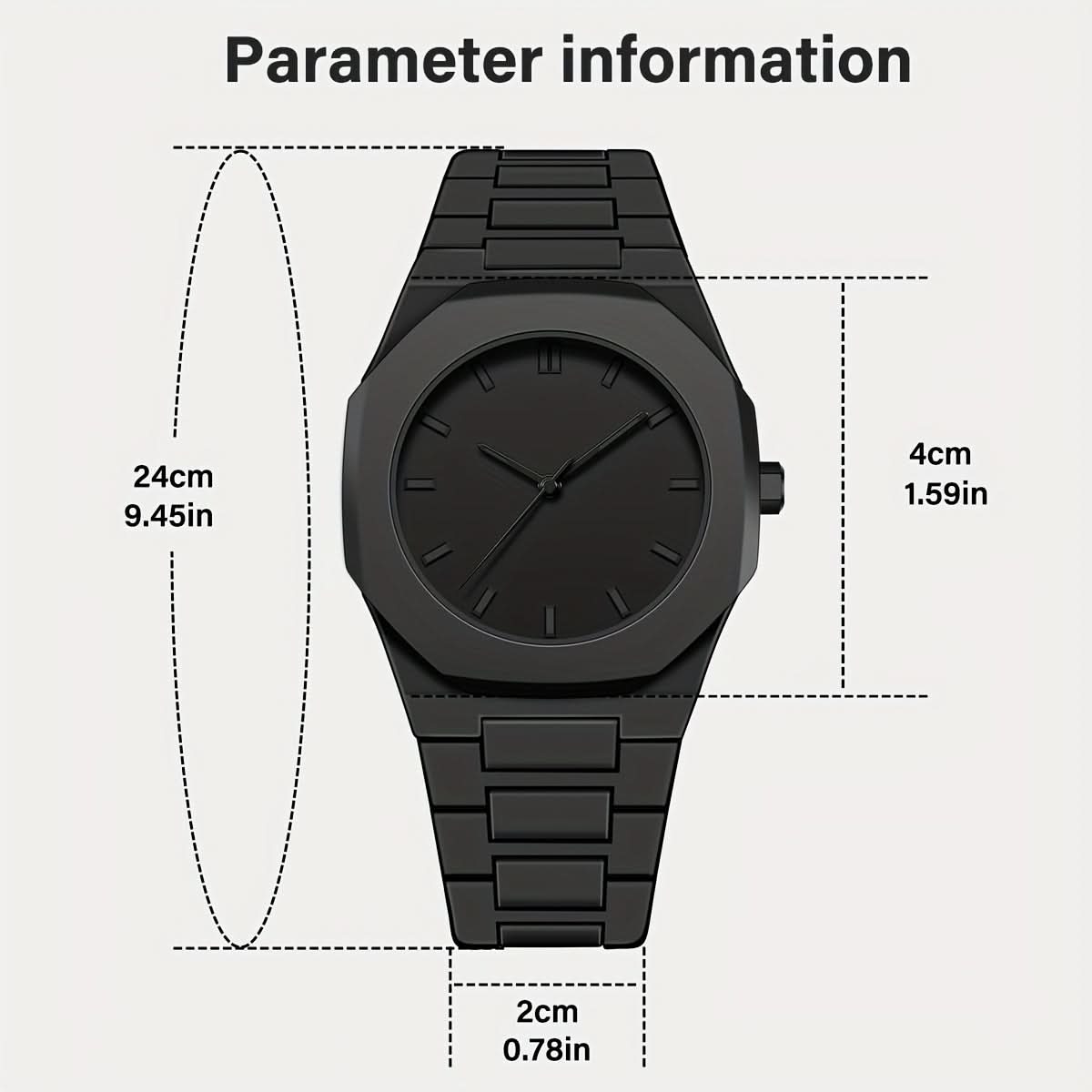 Men's Quartz Business Watch with Round Dial