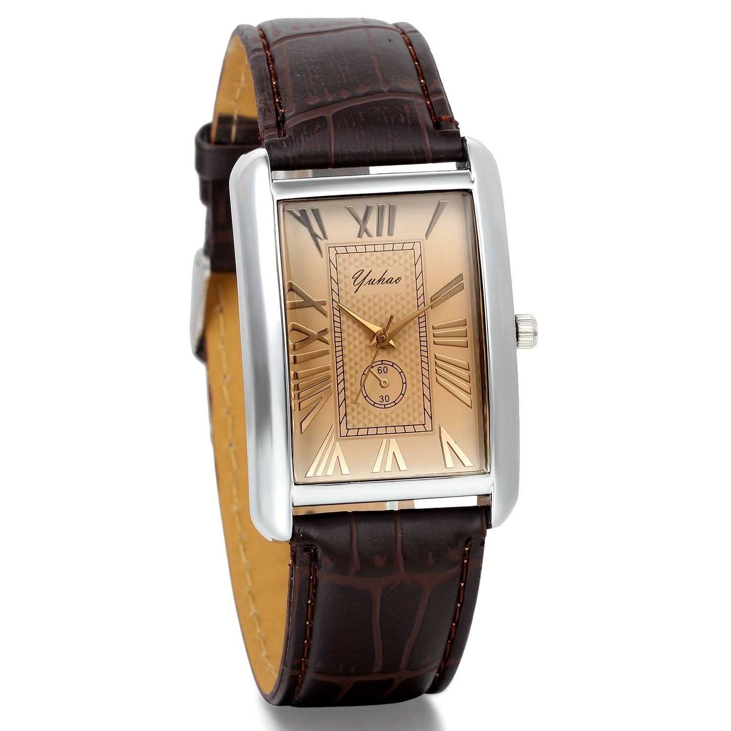 Vintage Square Quartz Wrist Watch for Men