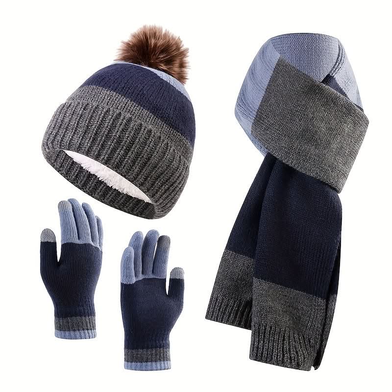 3-Piece Knitted Winter Accessory Set