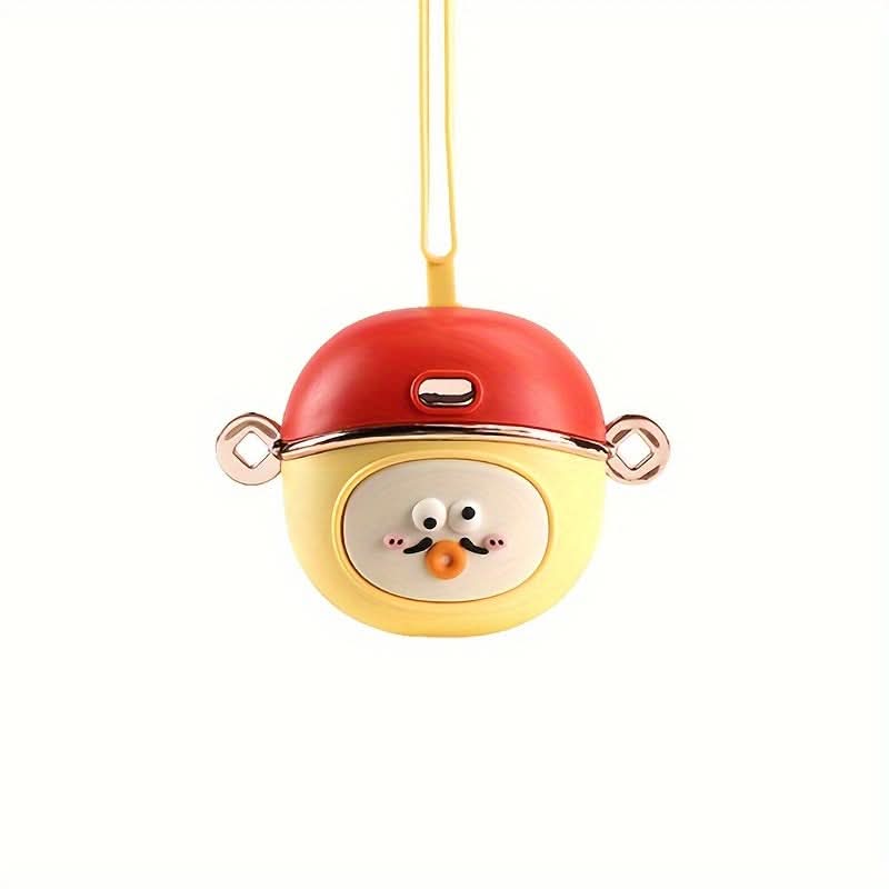 1/2/3PCS Yellow Mini USB Desk & Neck Fan – Hands-Free Waist-Hanging