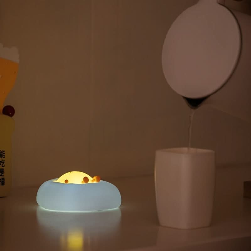Cute Cartoon Egg Night Light – Dimmable LED Lamp with Timer & USB Charging