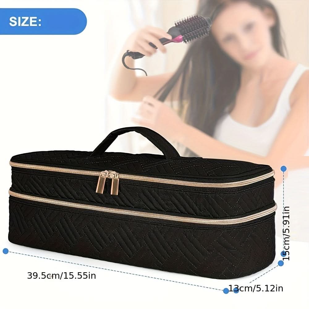 Large Capacity Travel Makeup Bag – For Hair Tools & Beauty Essentials