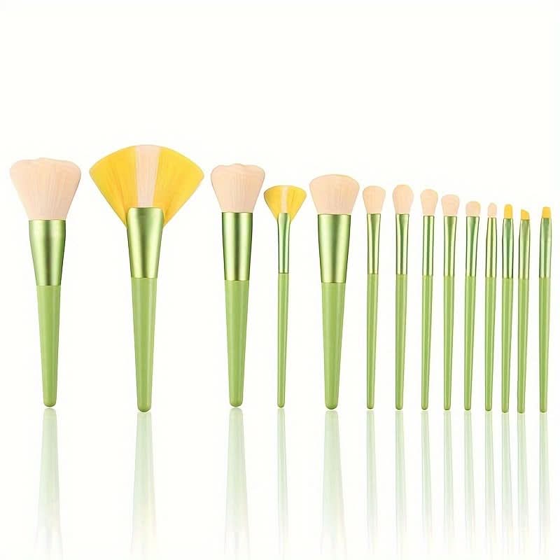 14-Piece Floral Makeup Brush Set, Professional