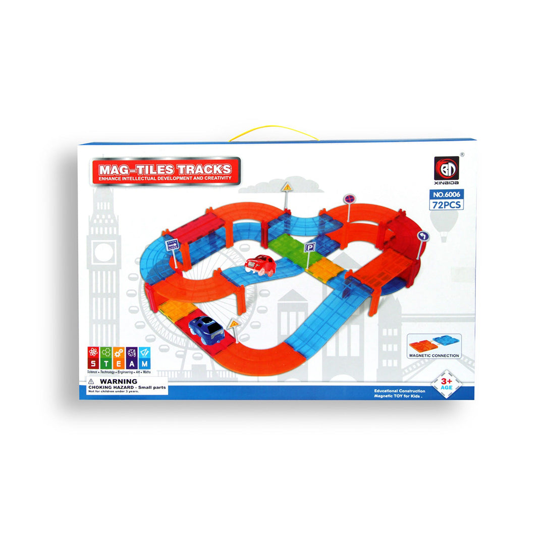 Magnetic Mag-Tiles Tracks Set 72 Pcs