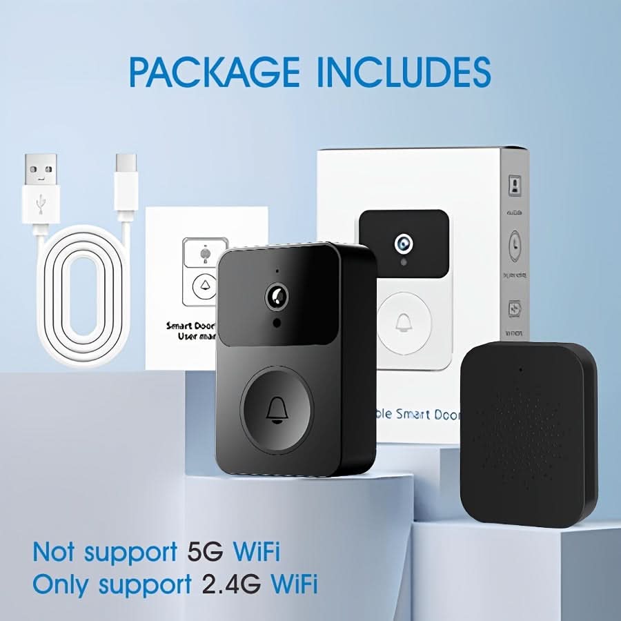 Smart Doorbell with HD Camera, Wi-Fi App Control