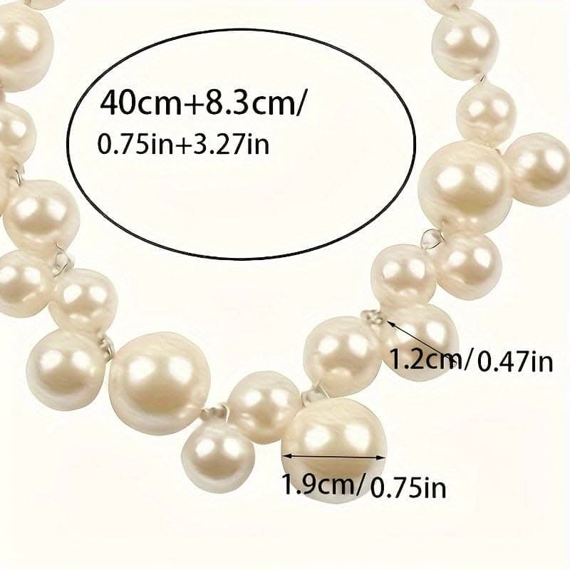 Luxurious Faux Pearl Necklace – Elegant Evening Jewelry