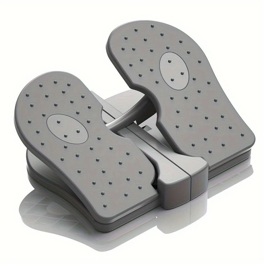 2-in-1 Compact Exercise Stepper & Stretcher – Soft Pedal Total Body Workout Machine