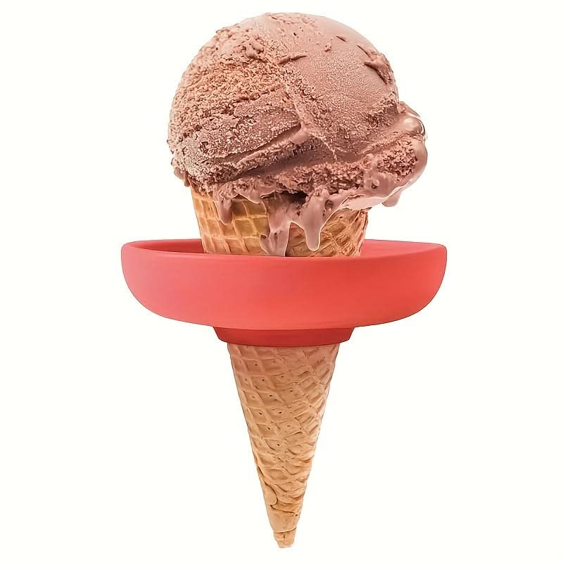 Silicone Ice Cream & Popsicle Holder Stand – Leak-Proof Cone Support