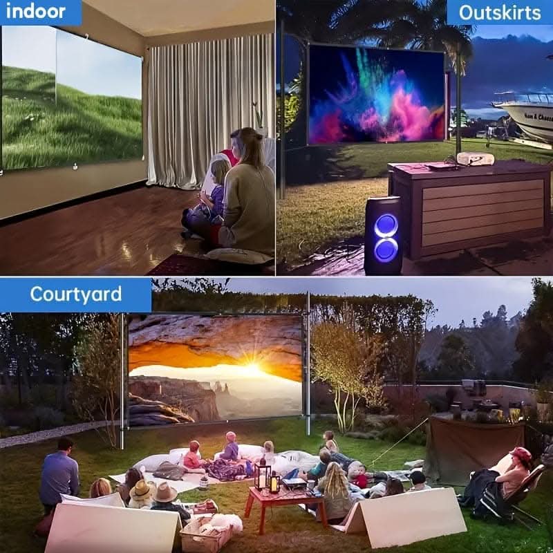 84-Inch 4K Portable Projector Screen, 3D Ready