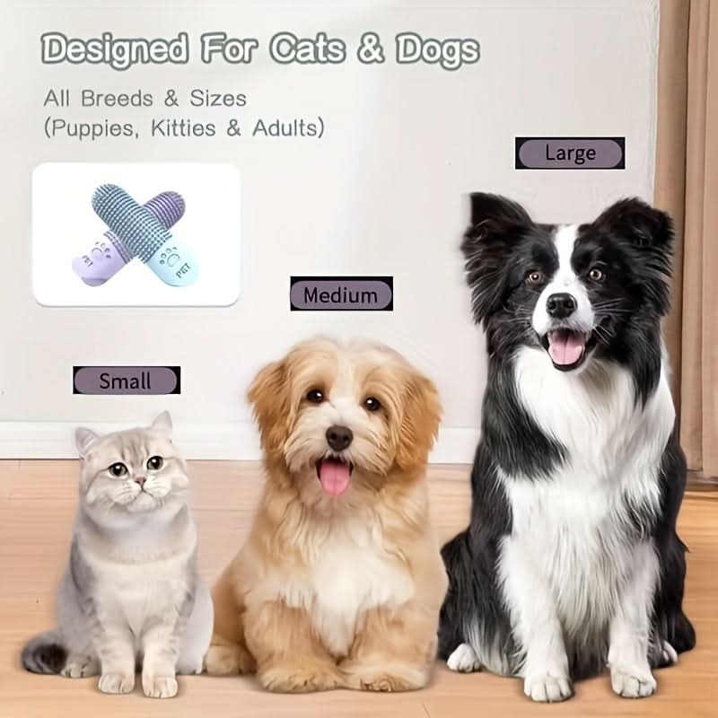 360° Silicone Pet Finger Toothbrush for Dogs & Cats