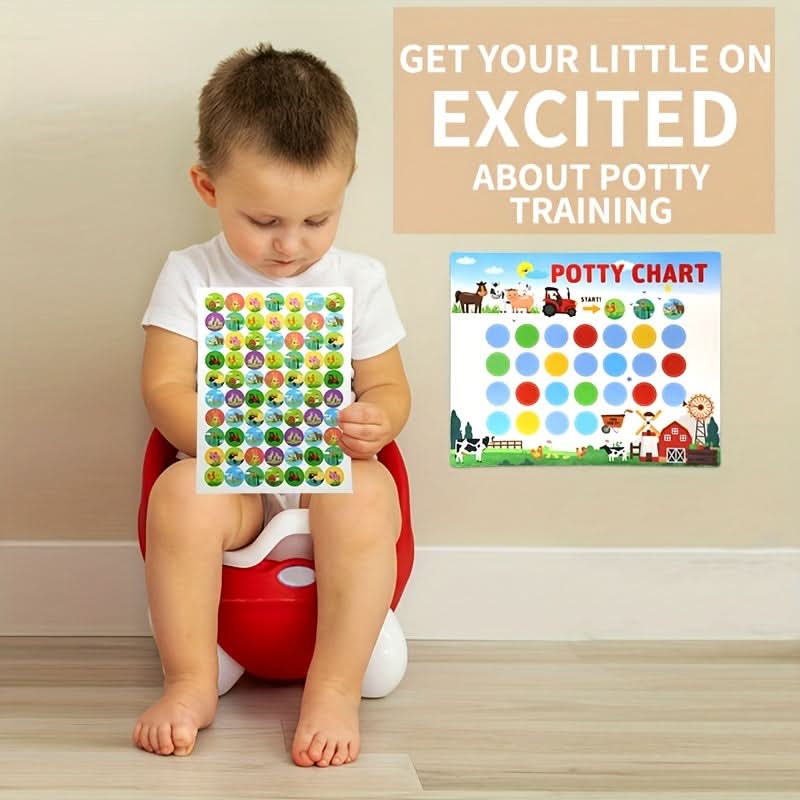 Potty Training Sticker Chart for Kids - Fun Themes