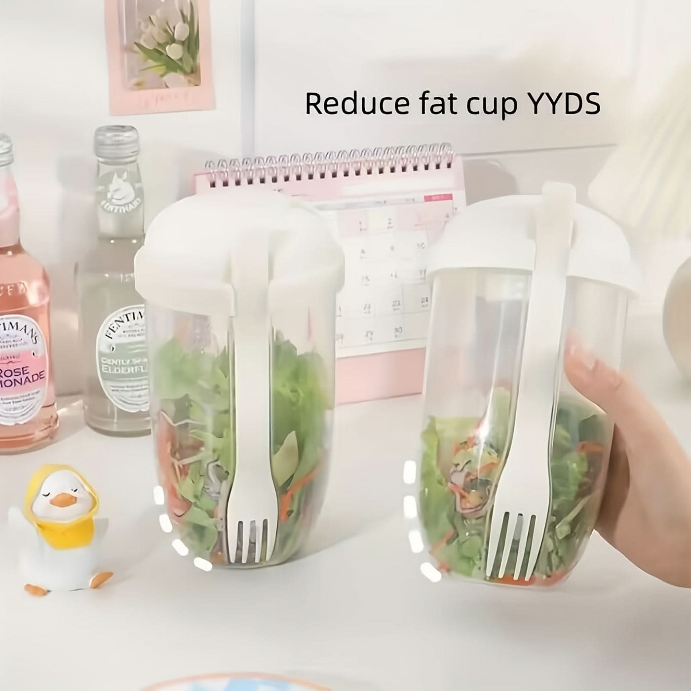 1000ml Salad Shaker Cup with Lid