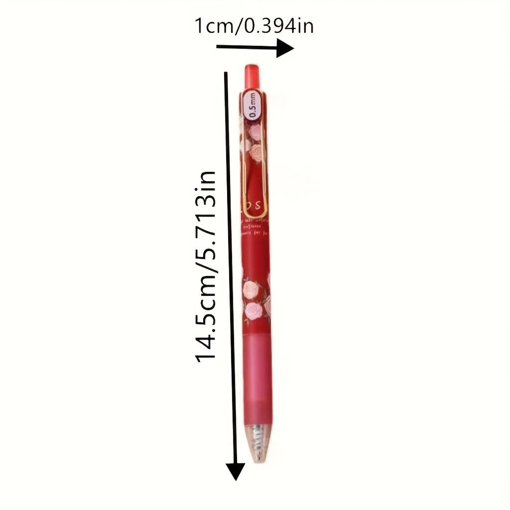 Vintage Rose Retractable Ballpoint Pen Set – Quick Drying