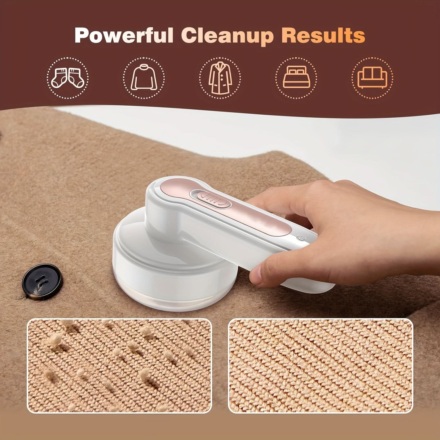 Ultra-Effective Electric Fabric Shaver - USB Rechargeable Fuzz & Pilling Remover
