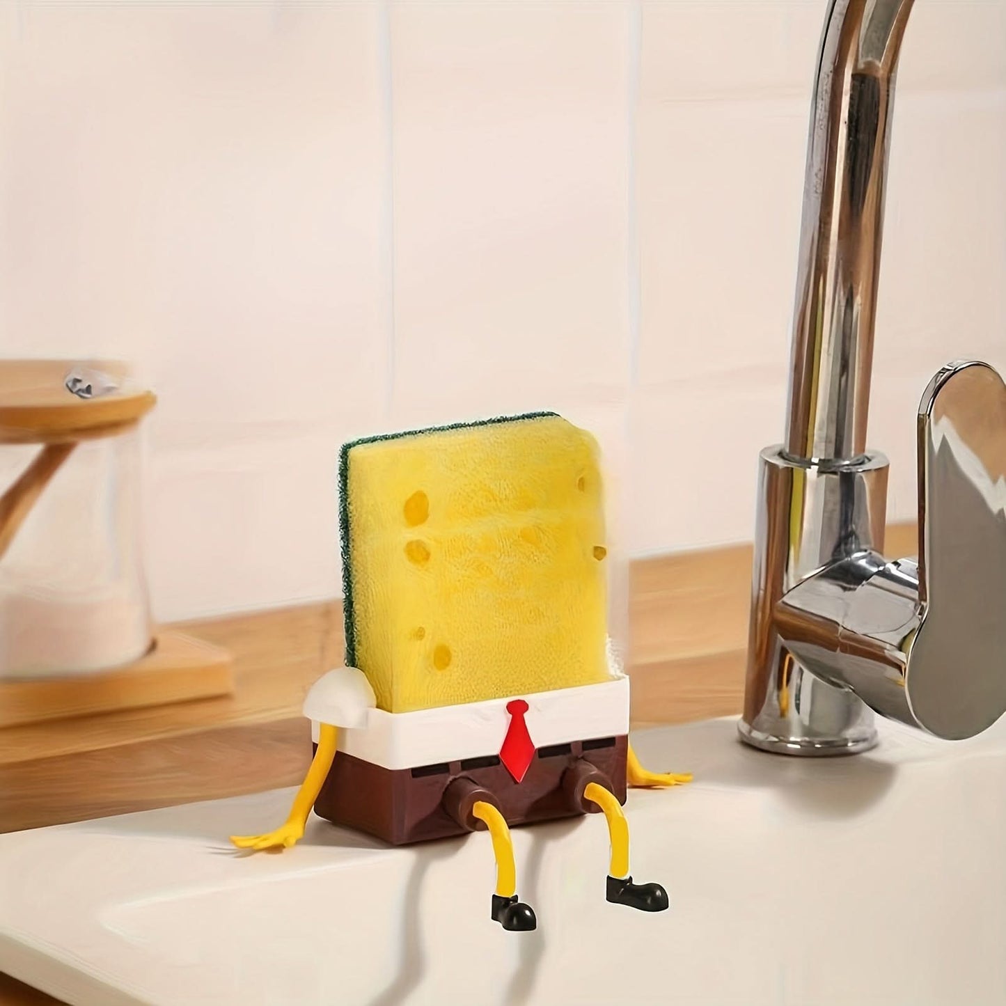 Cartoon Sponge Drain Rack - Fun Organizer