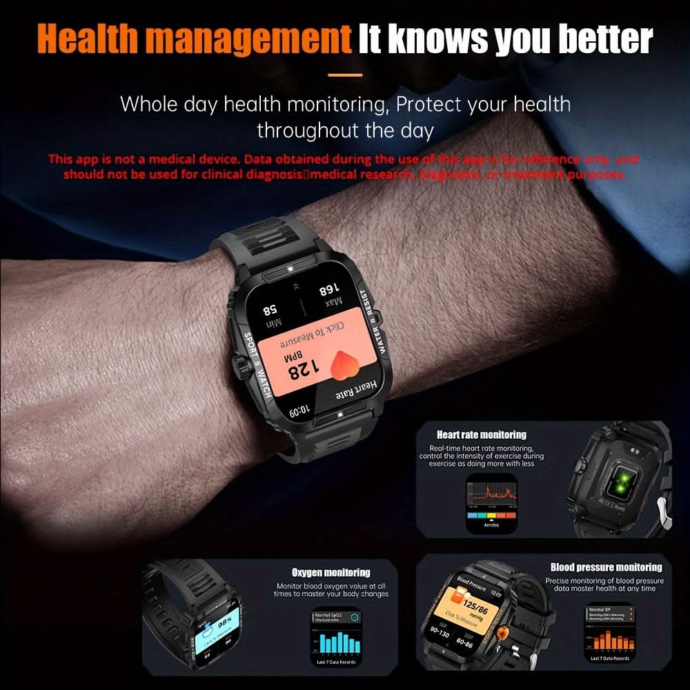 Large 1.96" HD Screen Smartwatch for Men