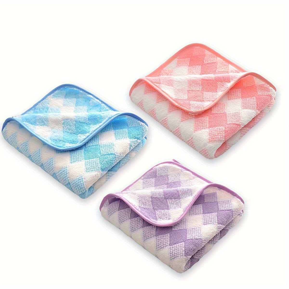 3-Pack High-Absorbent Dog Towels – Soft Coral Fleece Pet Grooming