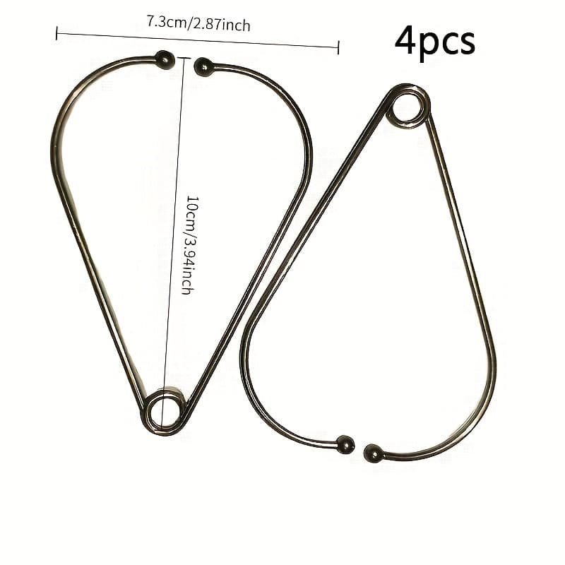 4-Pack Stainless Steel Acupressure Massage Rings - Reflexology Clamps