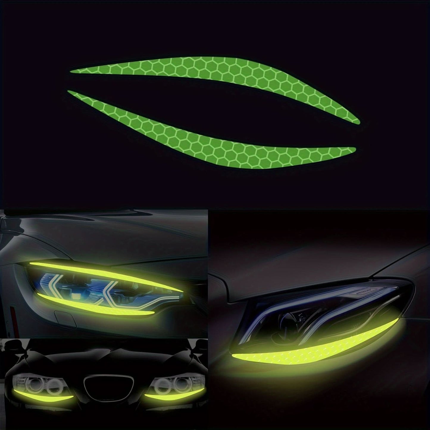 Reflective Eyeliner Car Headlight Decals – Stylish Light Decoration