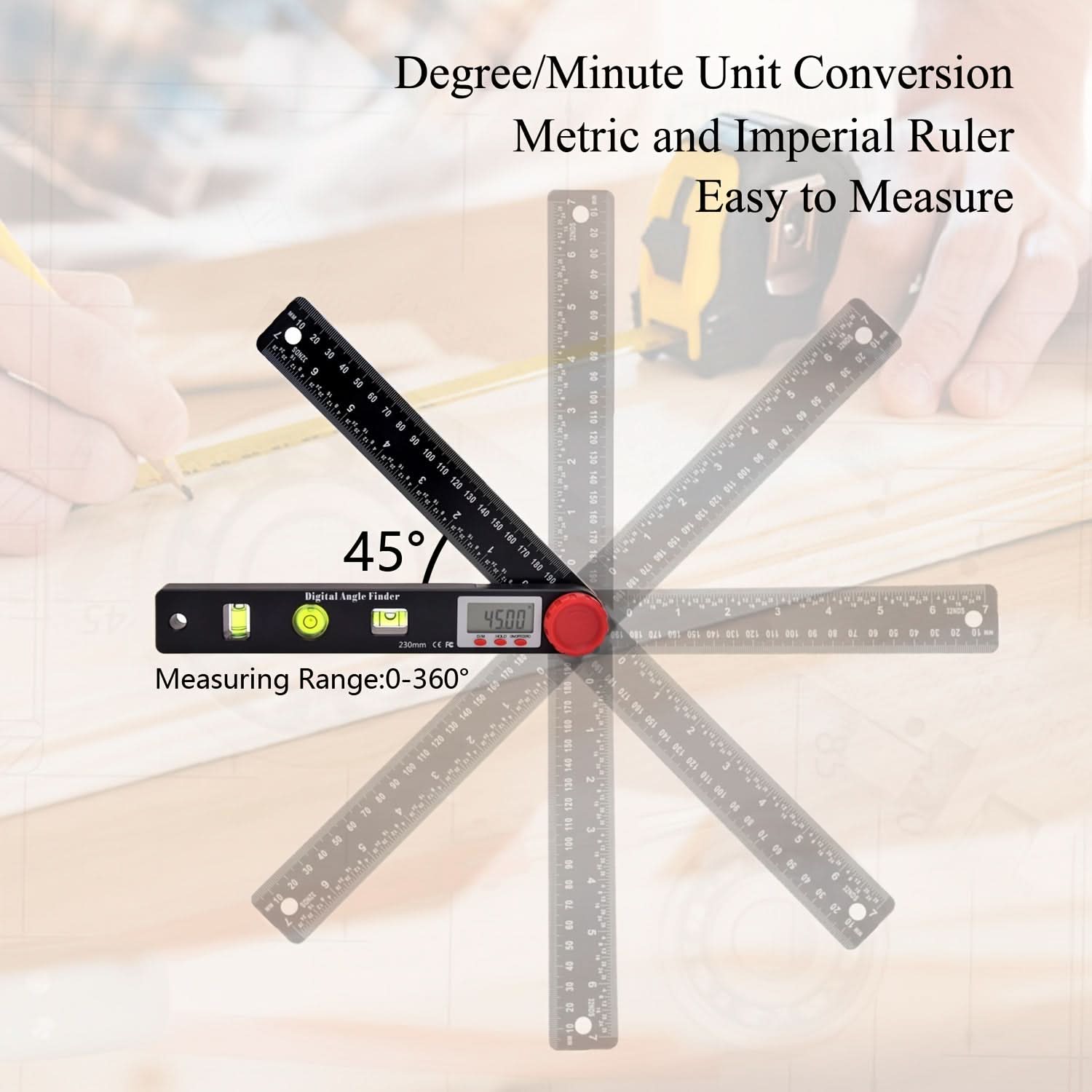 7-Inch Digital Angle Finder Protractor Ruler
