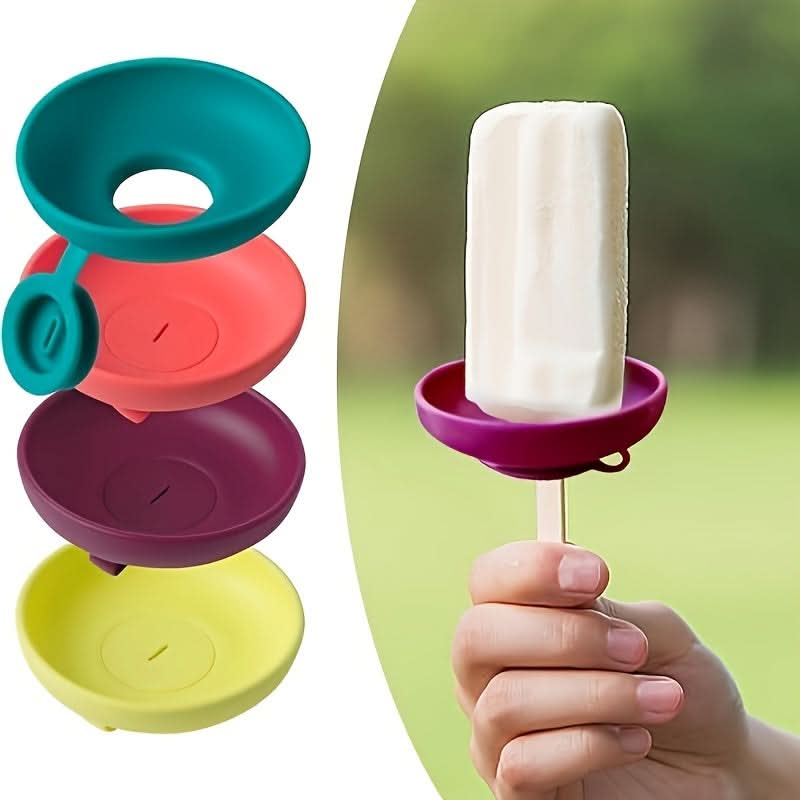 Silicone Ice Cream & Popsicle Holder Stand – Leak-Proof Cone Support