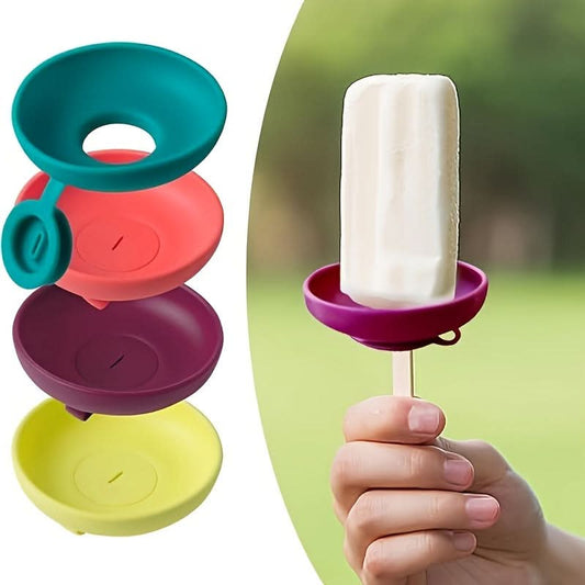 Silicone Ice Cream & Popsicle Holder Stand – Leak-Proof Cone Support