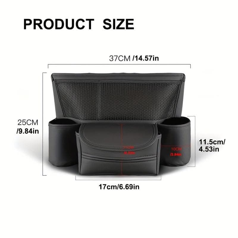 Backseat Car Organizer, Car Storage Pocket Storage Pouch, Seat Back Organizer For Drinks Document, Black