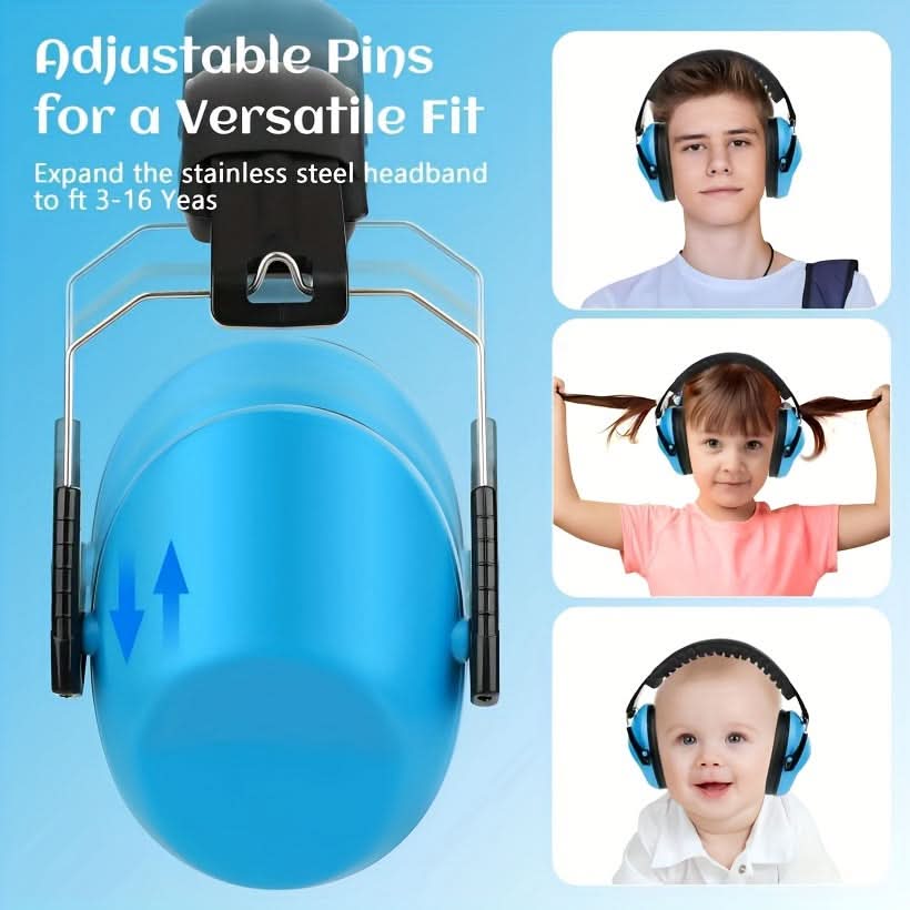 Noise Cancelling Ear Muffs for Kids – 3 Pack Adjustable Hearing Protection for 3+ Years