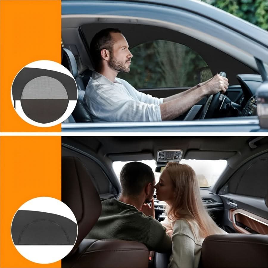 Car Privacy Window Screen – UV Protection Mesh with Zipper