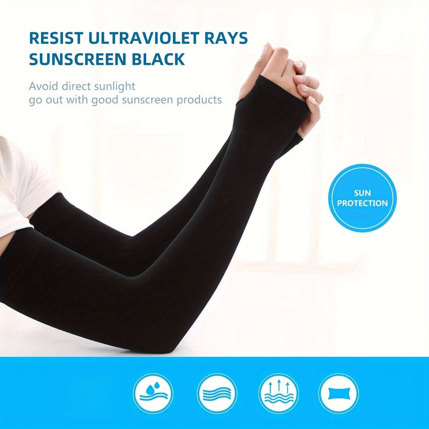 3 Pairs UV Protection Cooling Arm Sleeves