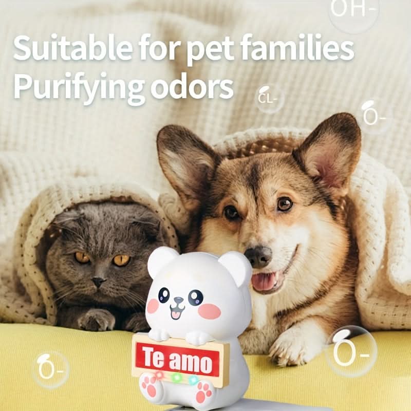 Cute Animal USB Air Purifier Ionizer – Odor Removal for Car & Home
