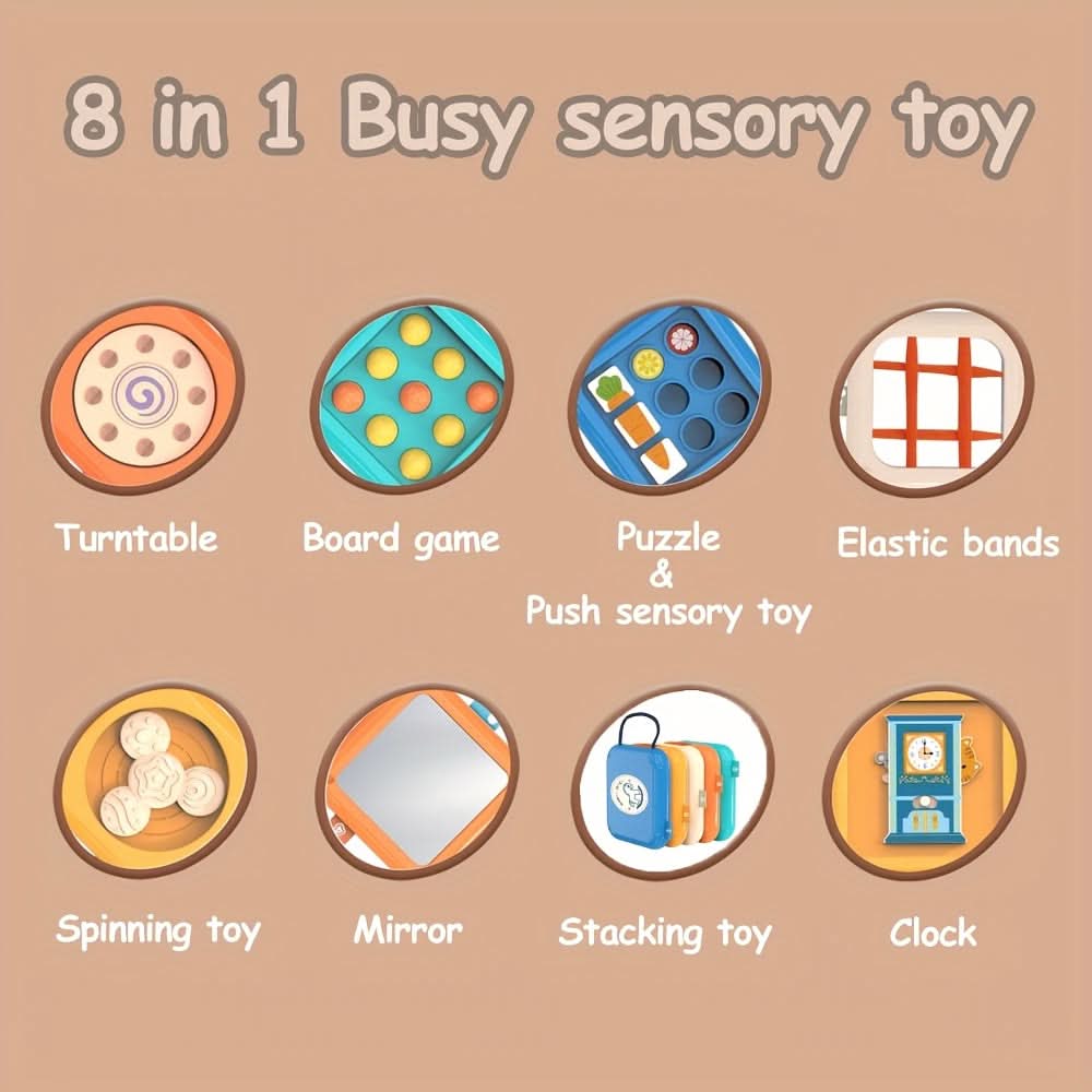 Mixed Colors Busy Cube Sensory Toy – Early Fine Motor Skills Development
