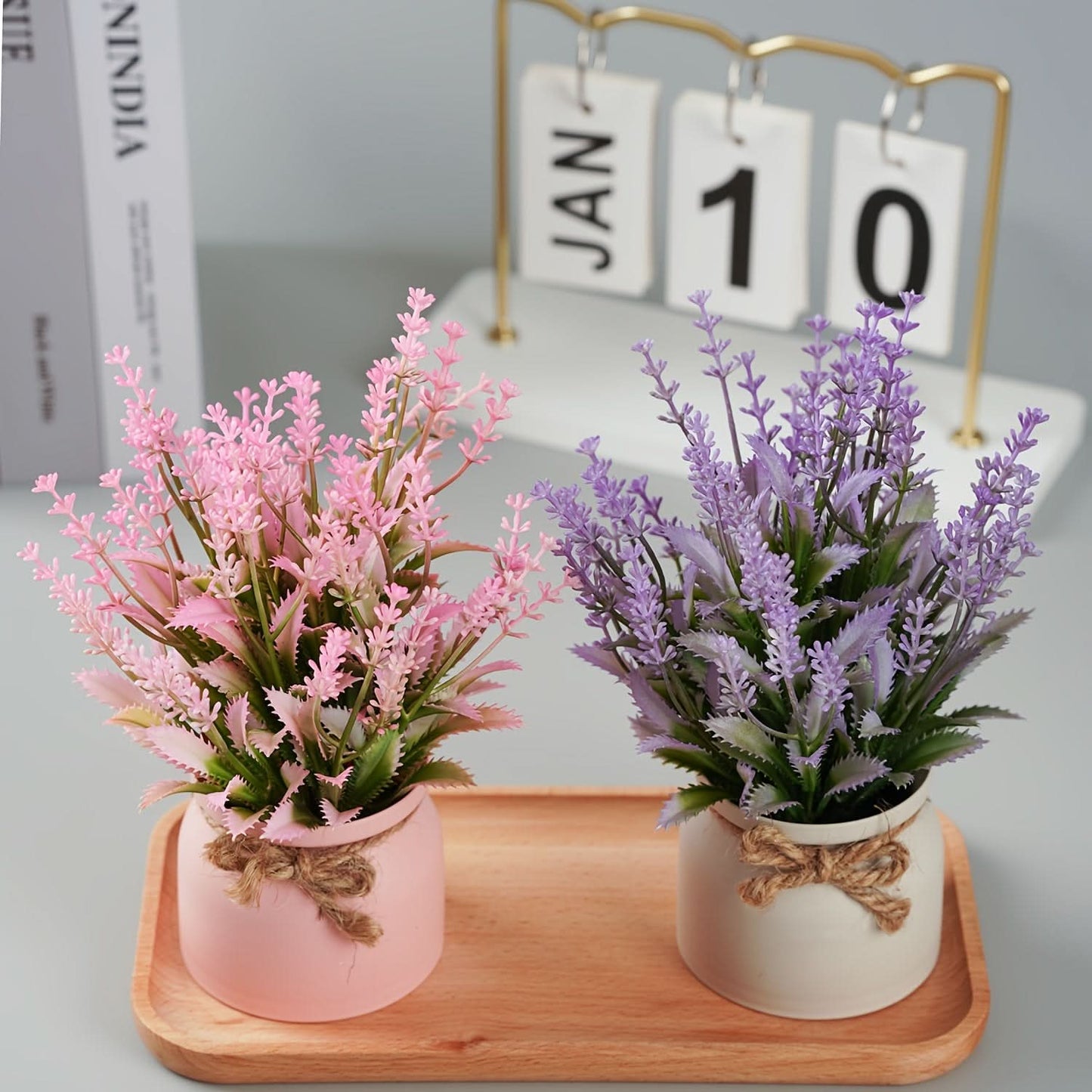 4pcs Mini Artificial Potted Plants for Home & Office Decor
