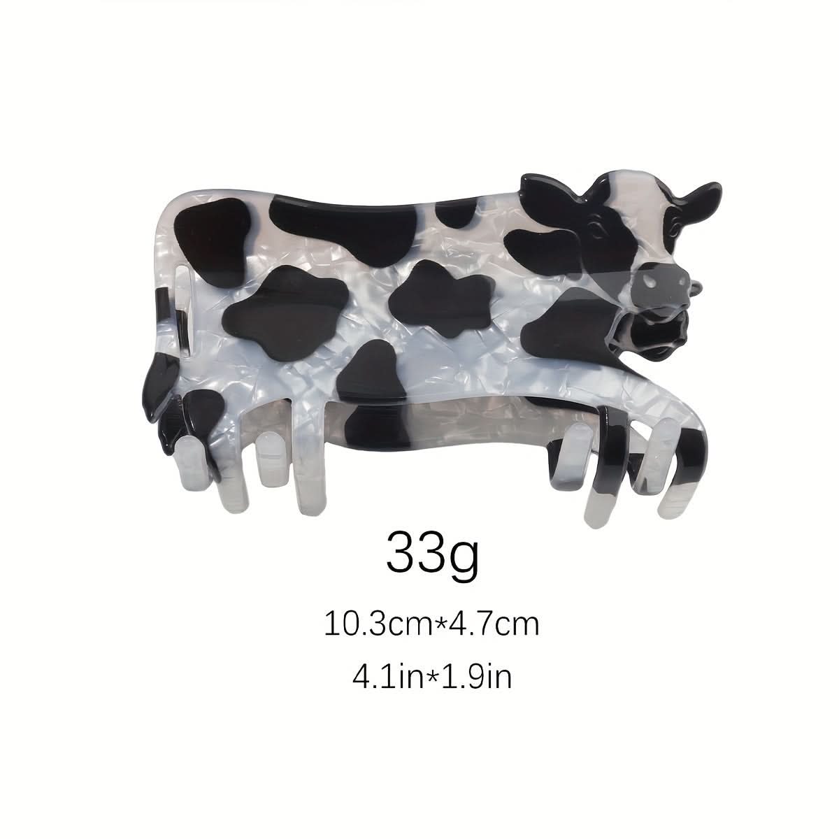 Cow Print Cartoon Hair Claw for Girls