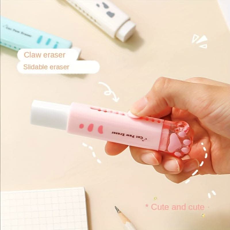 Adorable Cat Paw Push-Pull Eraser – Fun & Functional
