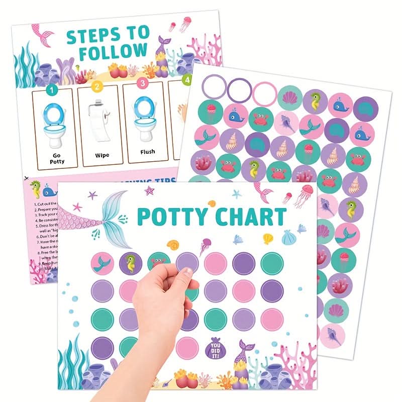 Potty Training Sticker Chart for Kids - Fun Themes