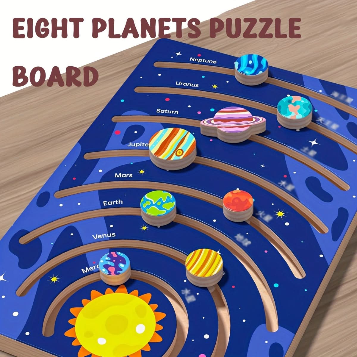 8 Planets Wooden Puzzle Set – Educational Science Toy for Kids