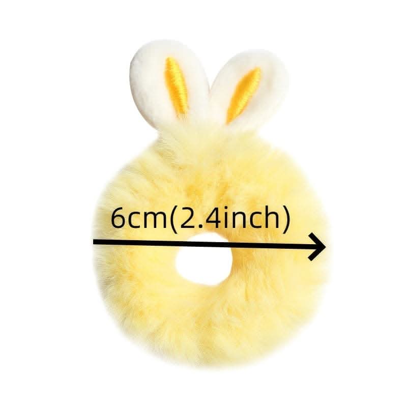 4pcs Cute Plush Rabbit Ears Scrunchie Hair Ties